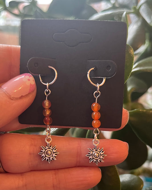 Sun & Carnelian Hearing Aid Charms