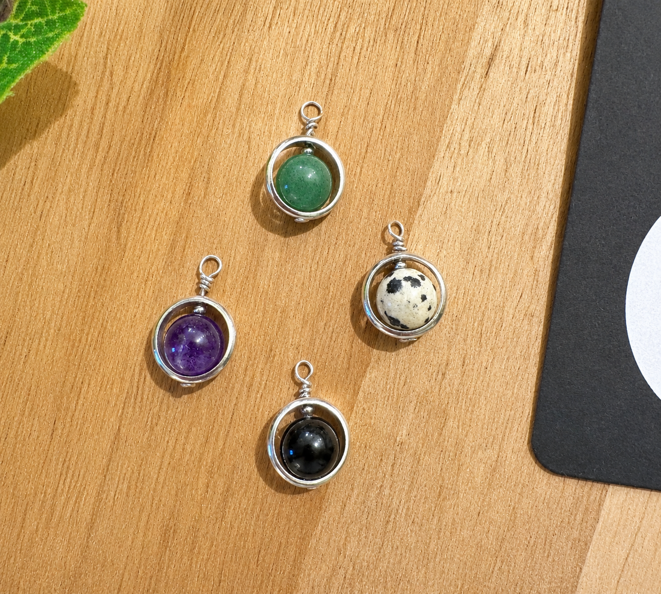 Spinning Gemstone Fidget Pendant
