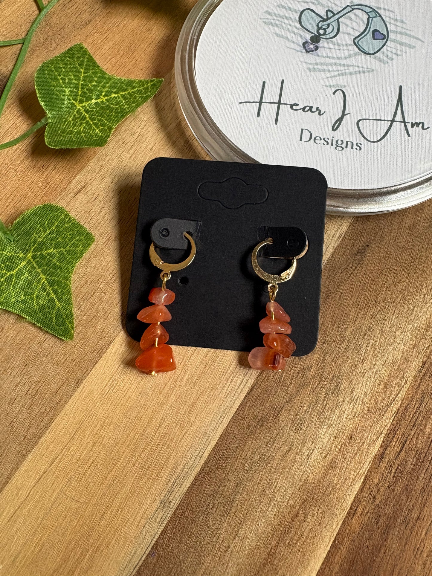 ✨ Easy-Fasten Gold Plated Crystal Chip Huggie Lever Back Earrings