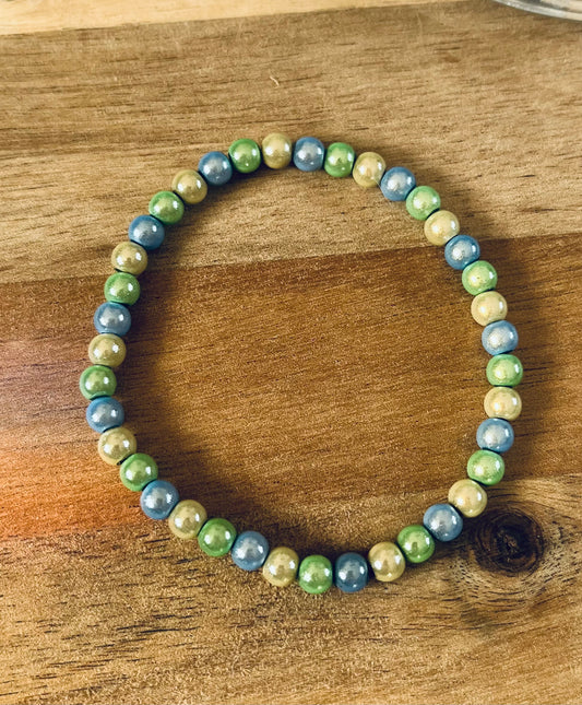 Elasticated Iridescent Magic Bead Bracelets