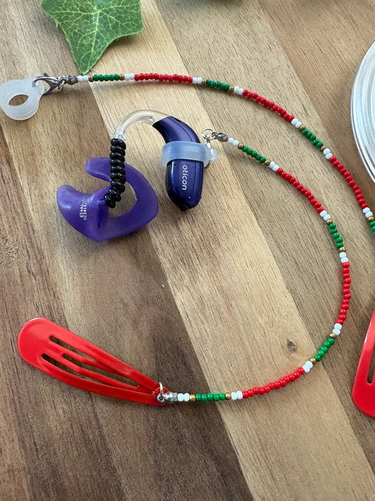 Strawberry Fields Hearing Aid Retainer 🍓 - sold individually