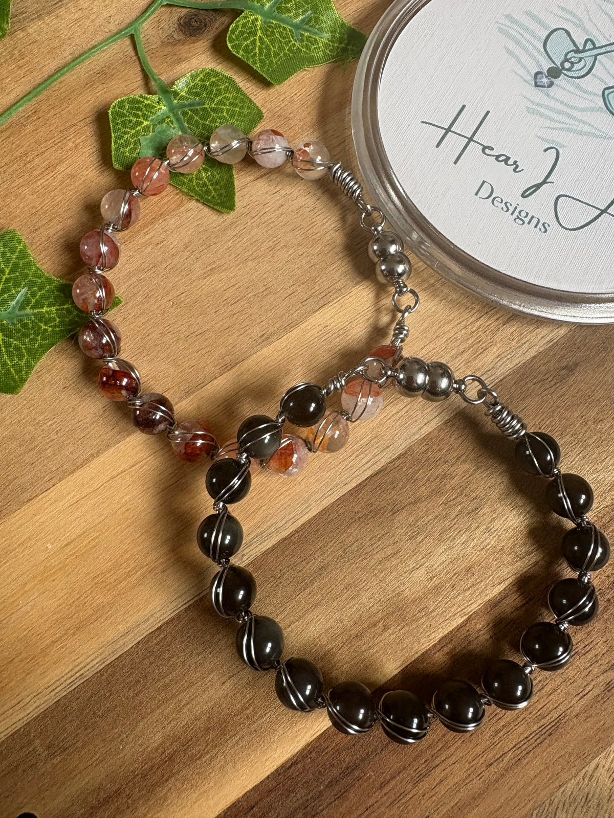 Wire-Wrapped Crystal Magnetic Bracelet