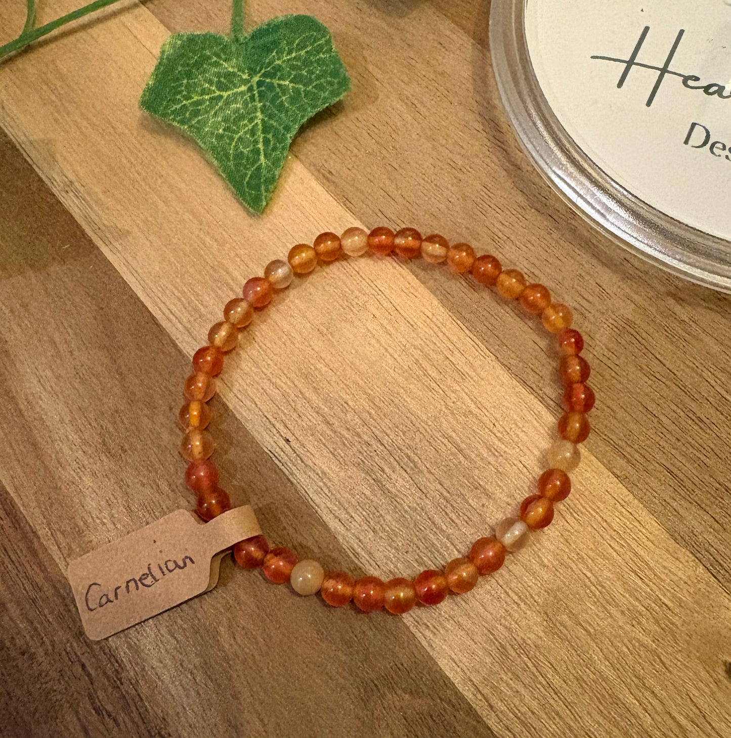 4mm Crystal Beaded Bracelet – Handmade Elastic Stretch Bracelet – Multiple Gemstone Options