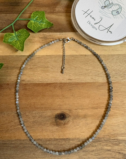 Faceted Labradorite Crystal Necklace