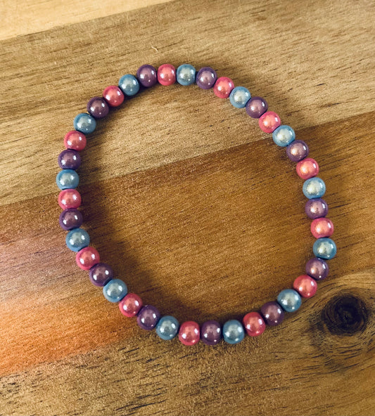 Elasticated Iridescent Magic Bead Bracelets