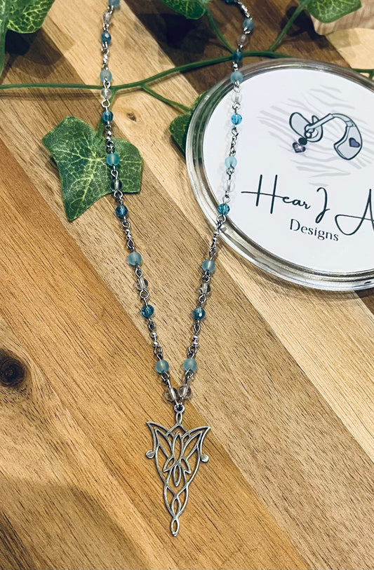 Ethereal Beaded Necklace - Clear Quartz and Glass Beads