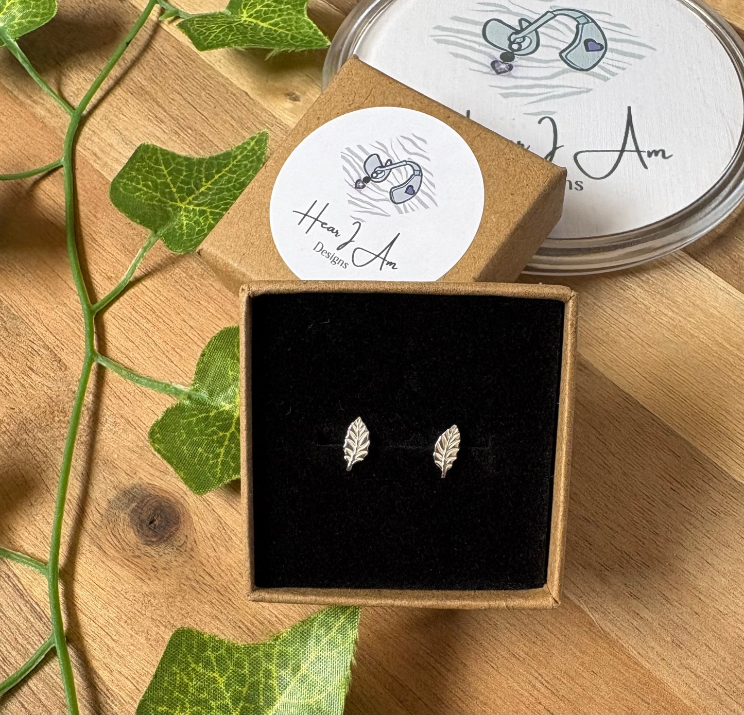 925 Sterling Silver Leaf Stud Earrings