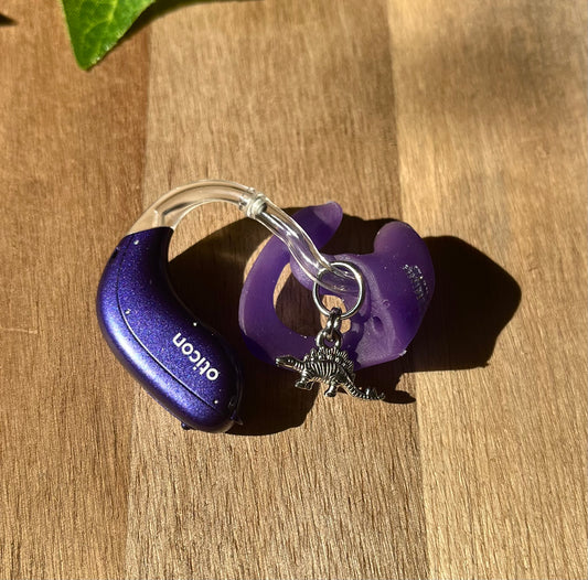 Mini Dinosaur Hearing Aid Charms (Pair)