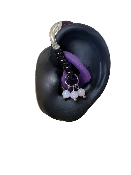 Trio Crystal Beaded Hearing Aid Charms – Pair