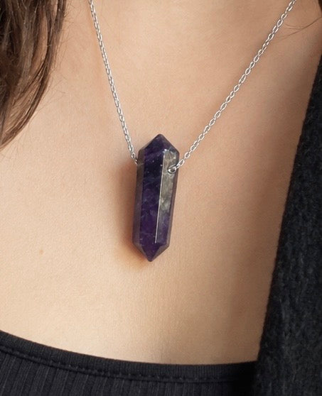 Large Crystal DT Point Pendant