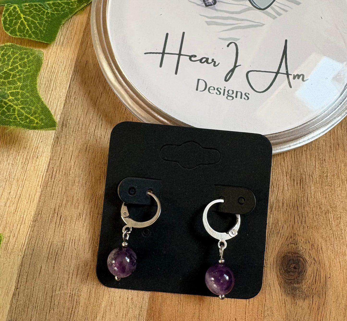 ✨ Easy-Fasten Crystal Bead Lever Back Huggie Earrings