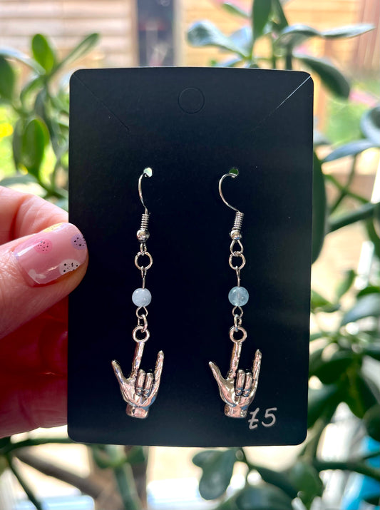 ILY Sign Earrings