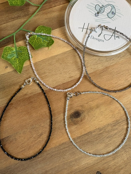 Hand Beaded Crystal Anklet