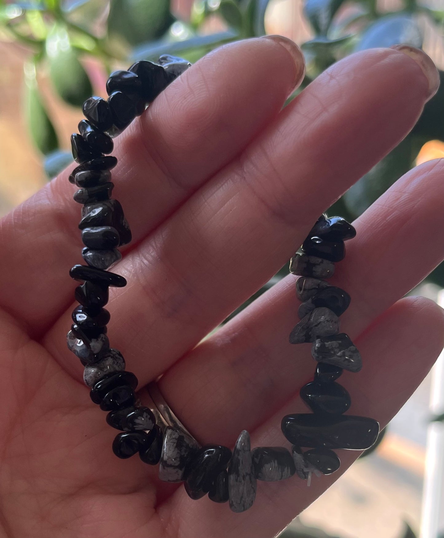 Elasticated Crystal Chip Bracelets