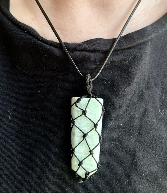 Cord Wrapped Crystal Pendants