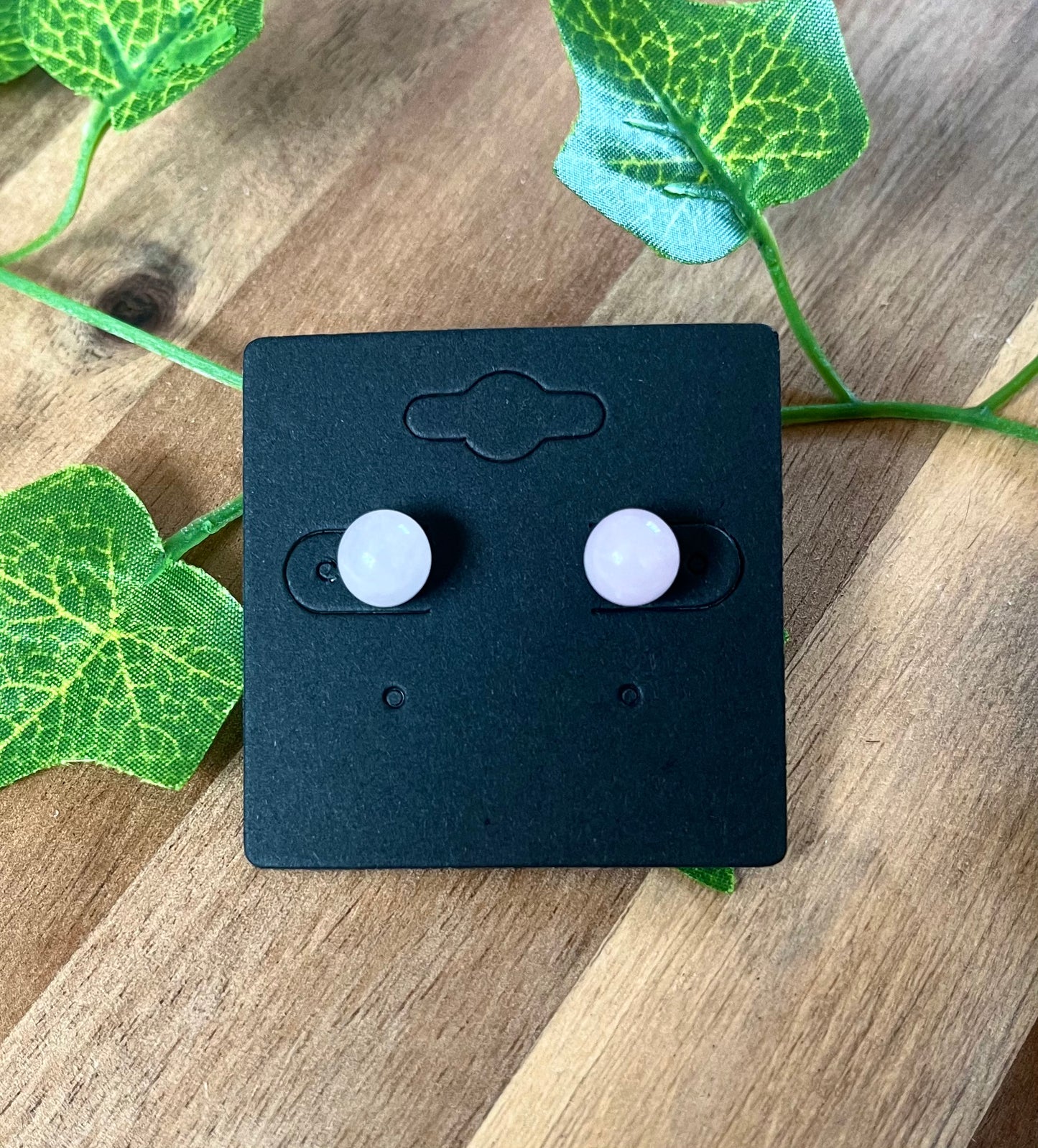 Crystal Stud Earrings with 925 Sterling Silver Posts - Available in Aquamarine, Amethyst, Malachite, Rose Quartz, Clear Quartz, Black Agate, Green Aventurine and Citrine