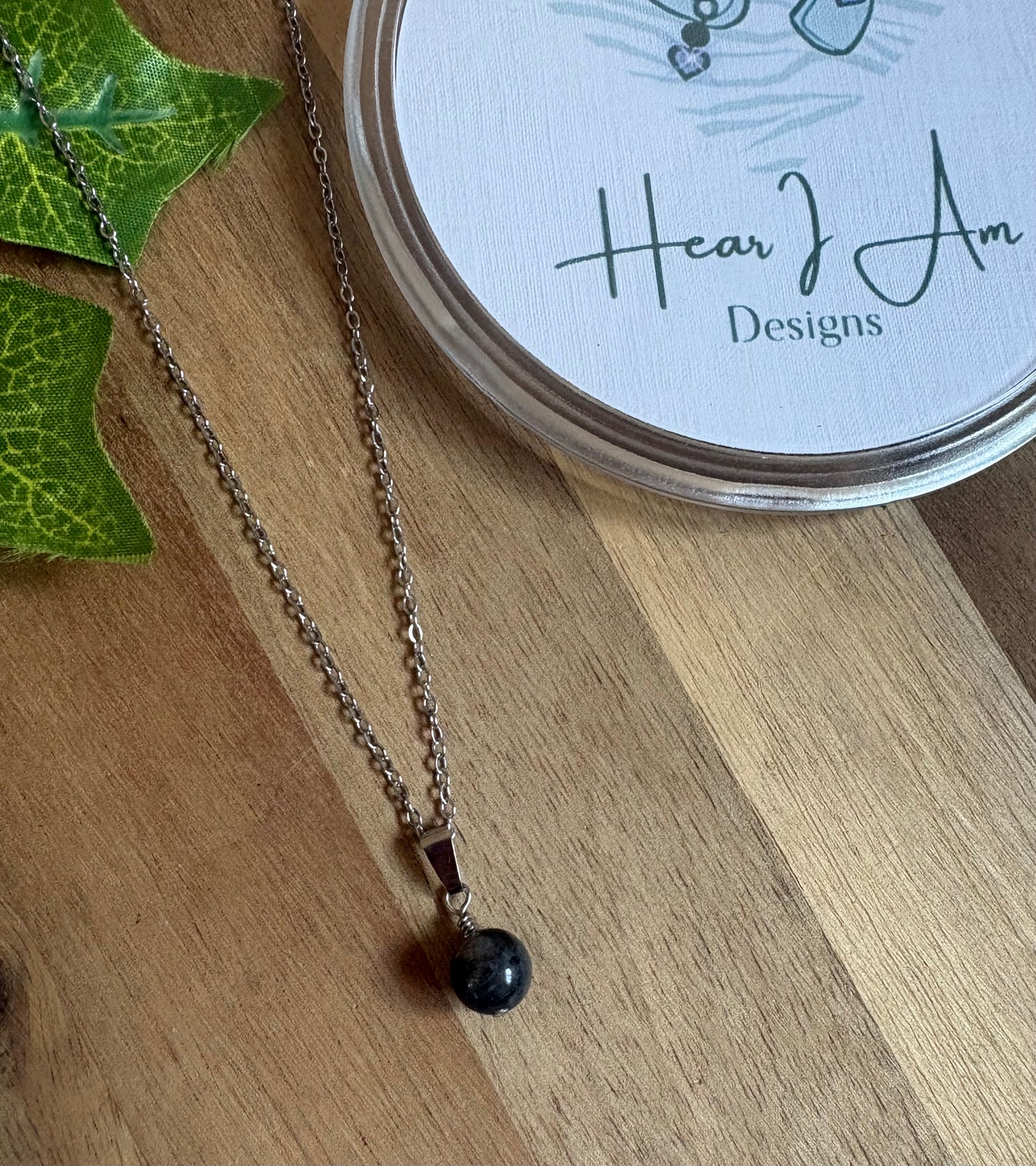 Simple Gemstone Bead Pendant - various materials available