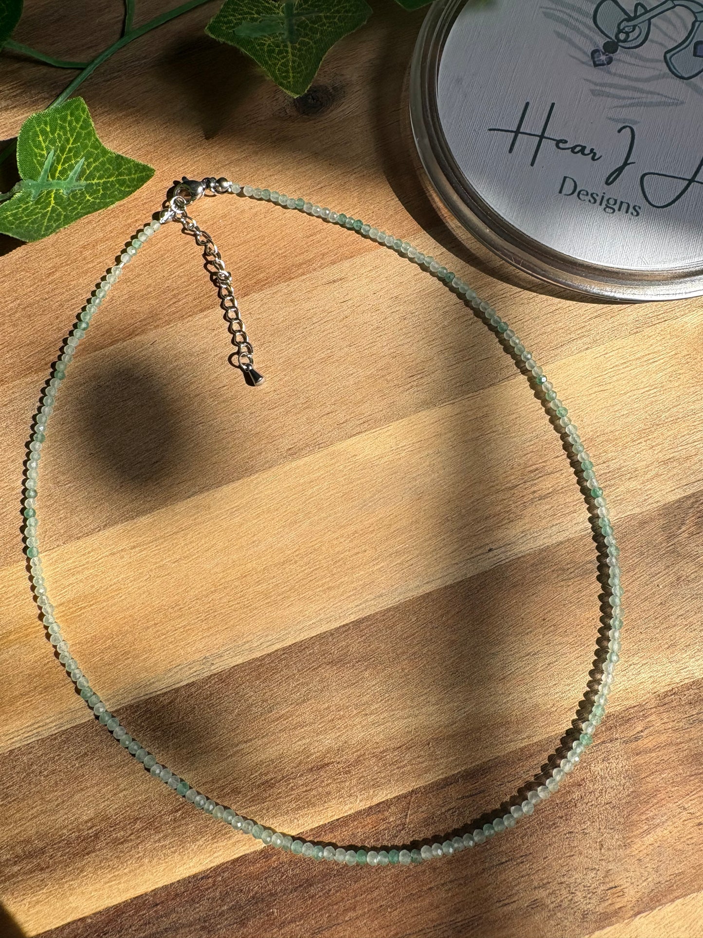 Crystal Beaded Chokers - dainty 2mm faceted beads