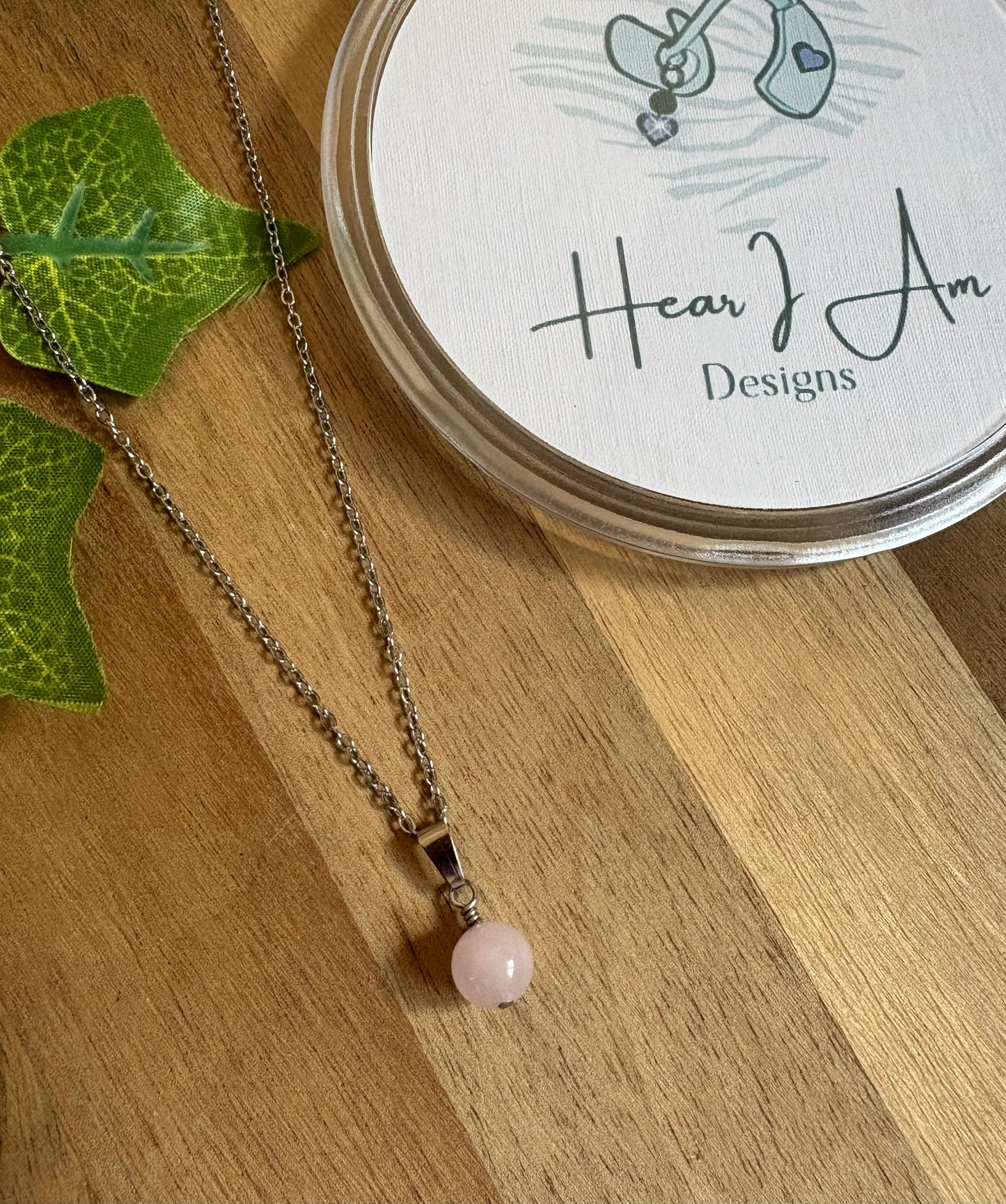 Simple Gemstone Bead Pendant - various materials available