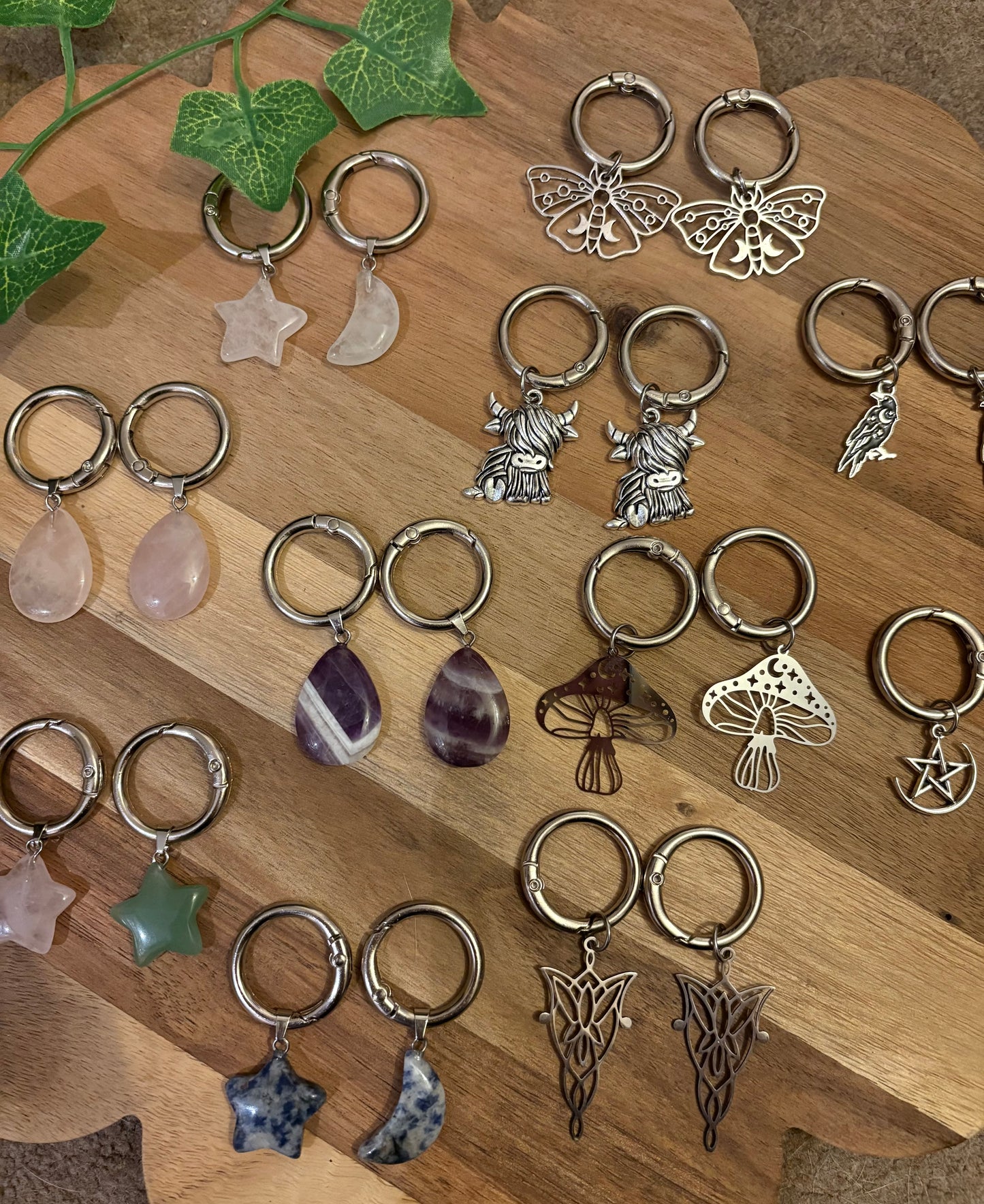 Boot Charms (Pair) – Various Styles in Genuine Gemstone & Stainless Steel