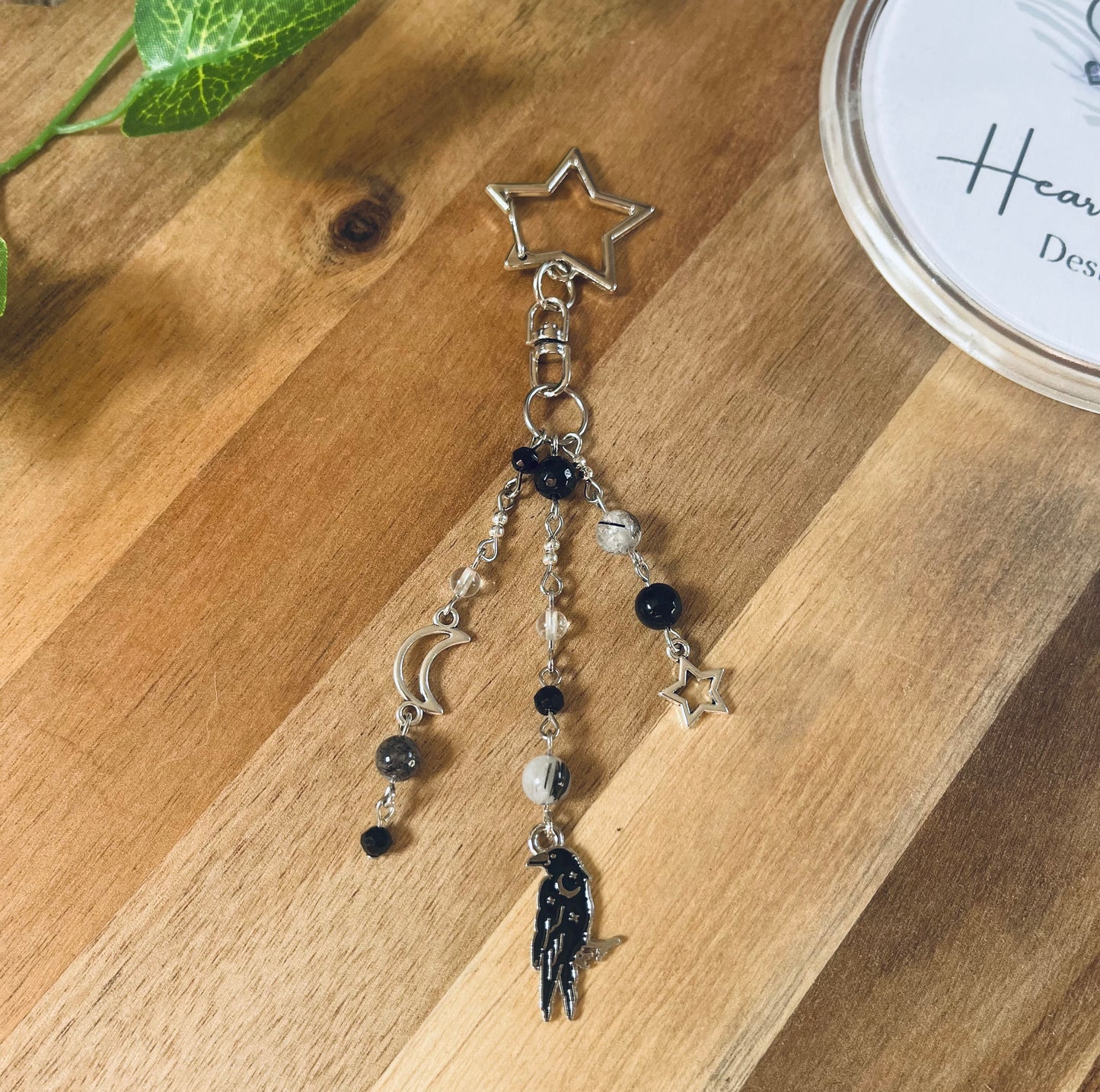 Handmade Crystal Bag Charm – Interchangeable Crystal Cage & Beaded Designs