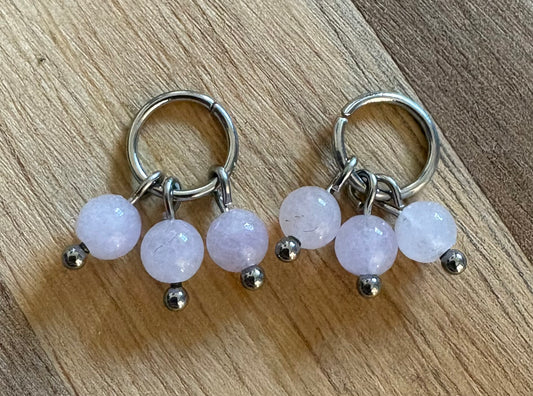 Trio Crystal Beaded Hearing Aid Charms – Pair