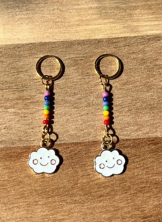 Rainbow Cloud Hearing Aid Charms