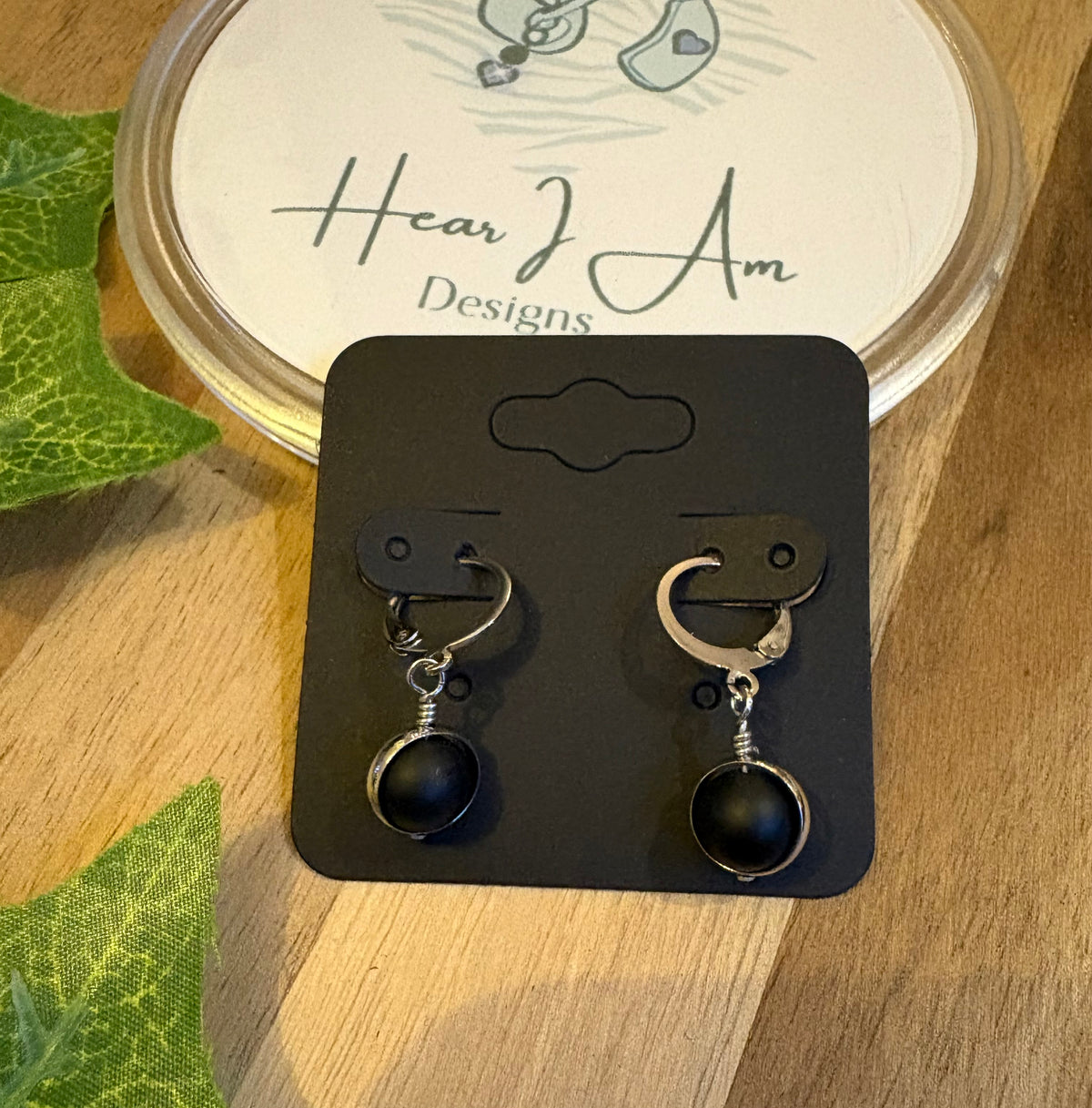 Fidget Spinner Gemstone Huggie Earrings