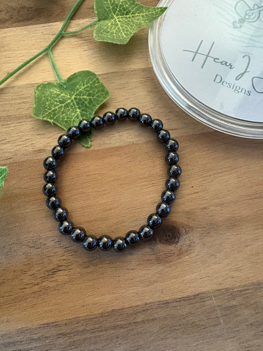Magnetic Hematite Beaded Bracelet - 4mm and 6mm Beads Available