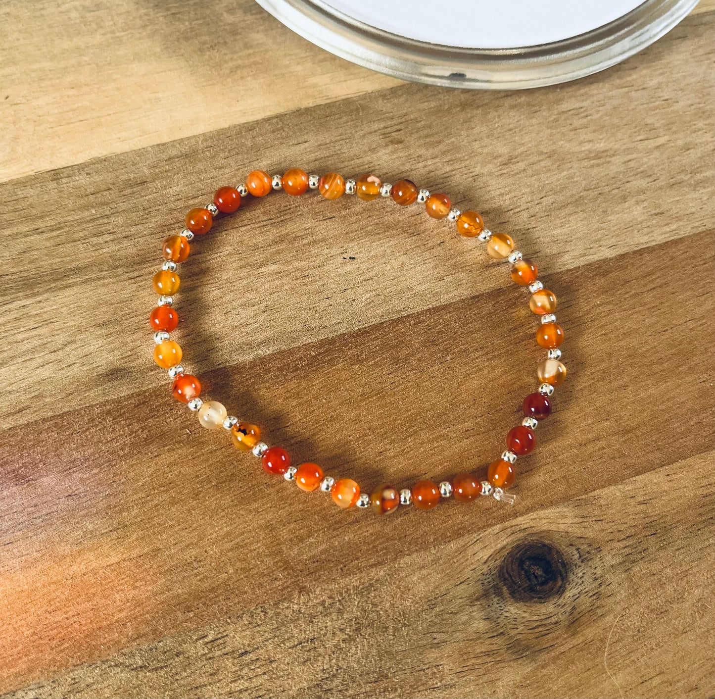 Elasticated Crystal & Stainless Steel Bead Bracelets