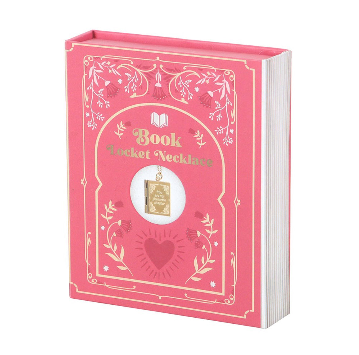 Book Worm Stainless Steel Locket Necklace