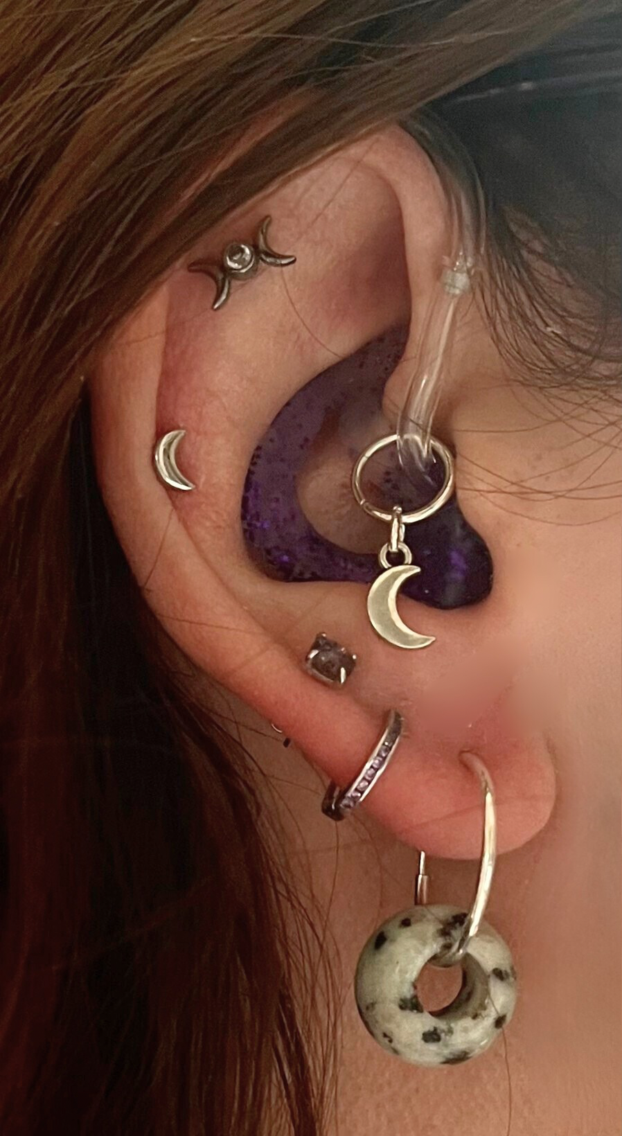 925 Sterling Silver Hoop Earrings with Kiwi Jasper Beads