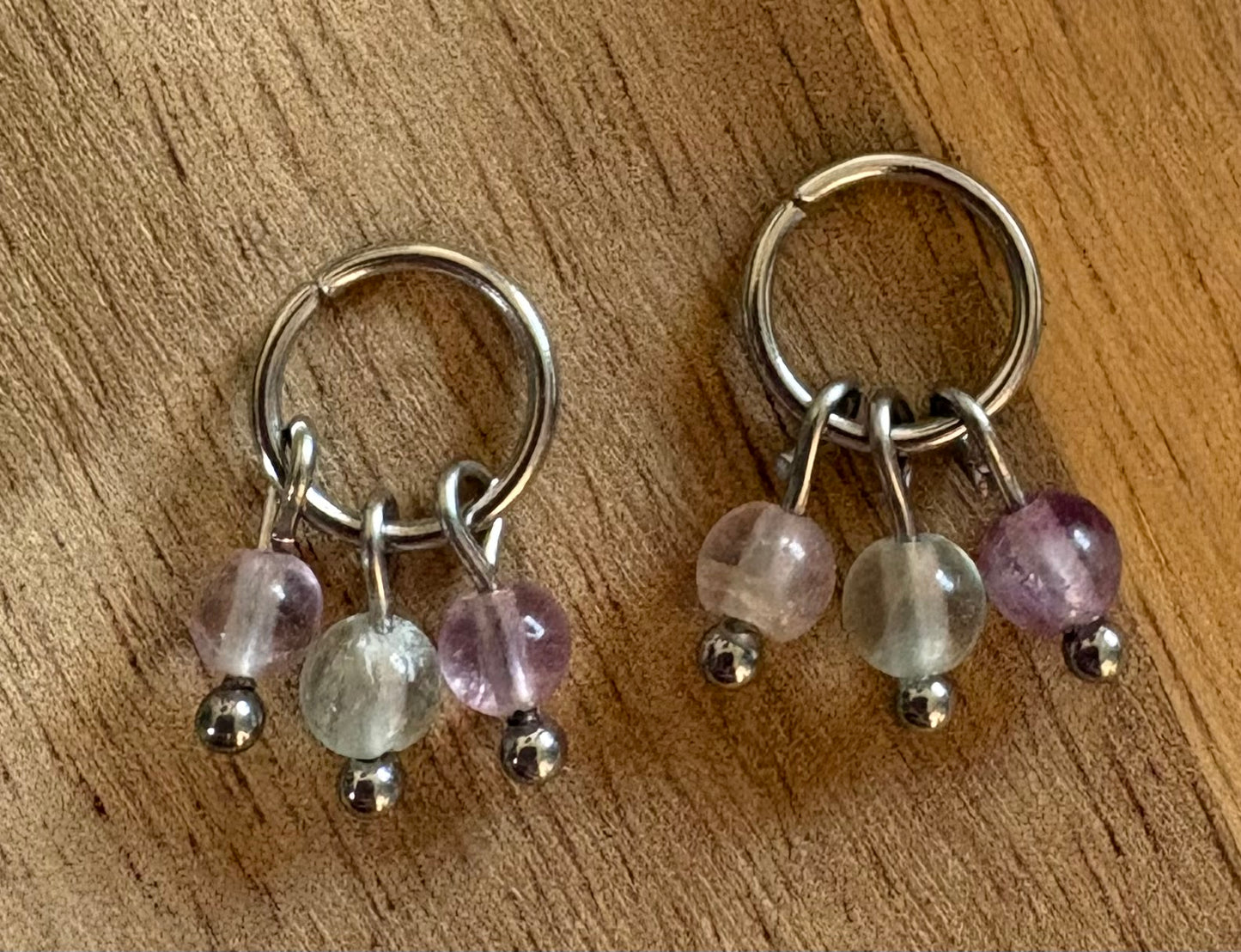 Trio Crystal Beaded Hearing Aid Charms – Pair