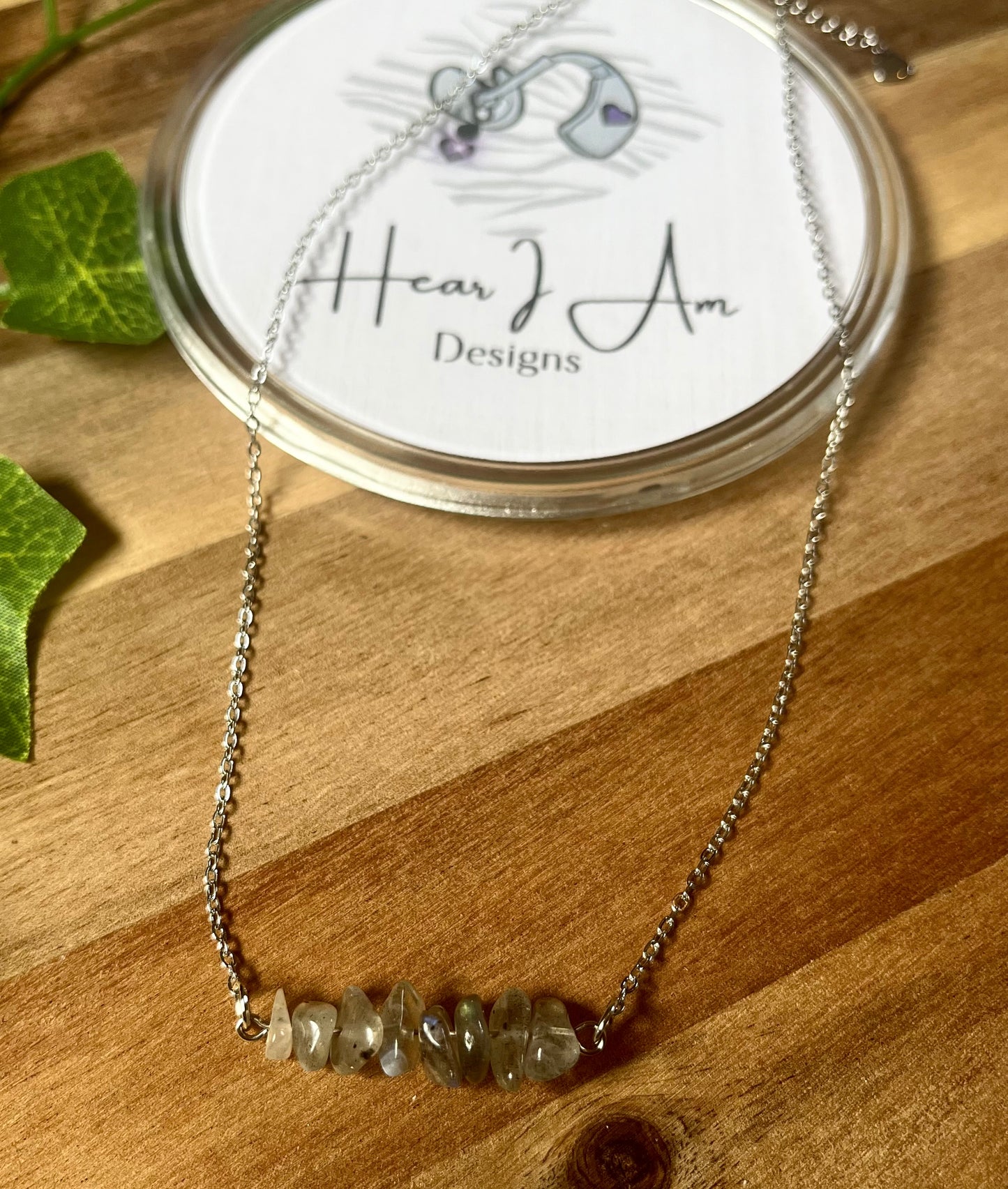 Crystal Chip Minimalist Necklace – 16” Stainless Steel Chain