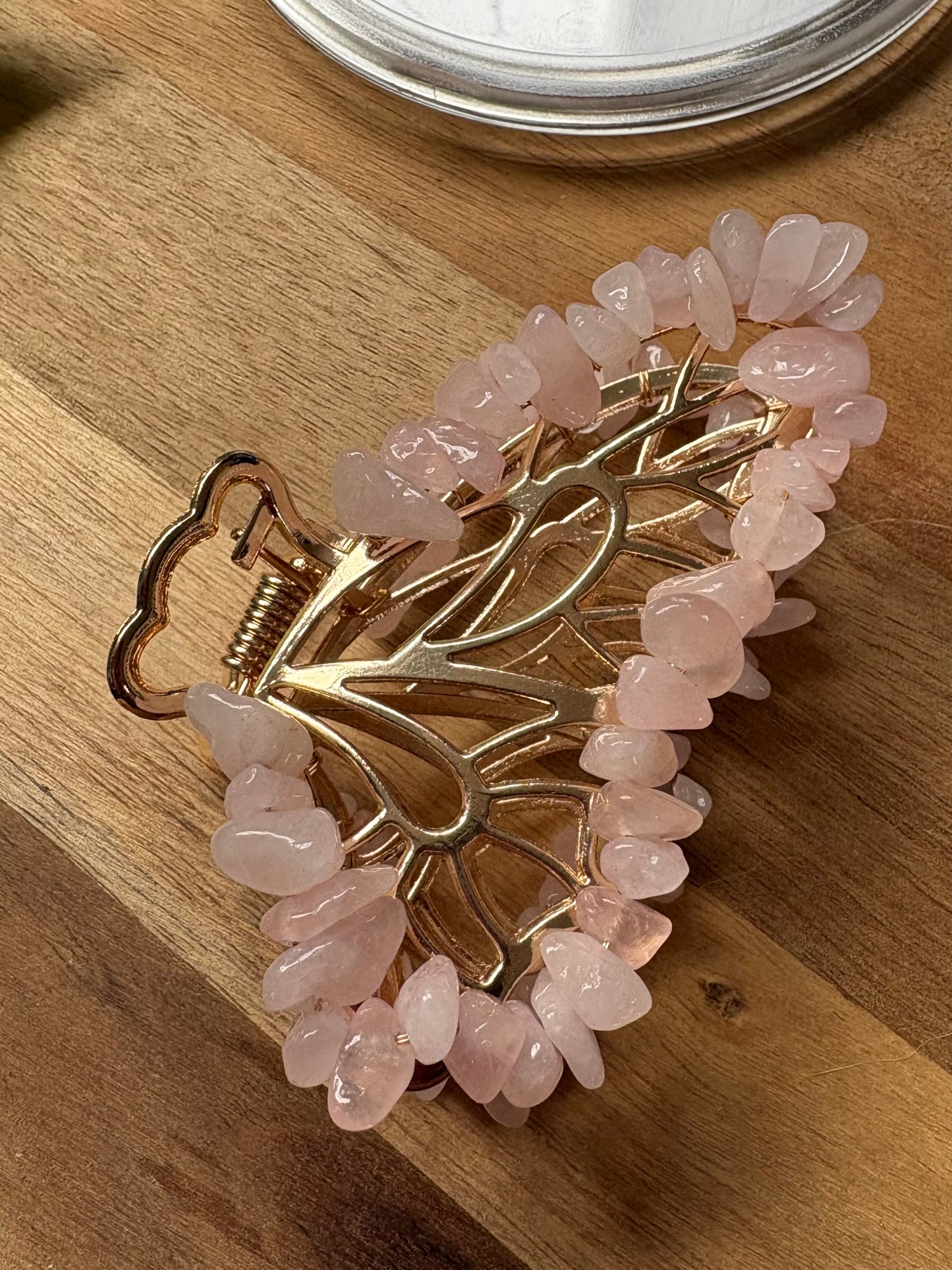 Crystal Chip Butterfly Claw Clips