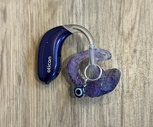 Silver Magic Eye Hearing Aid Charms (pair)