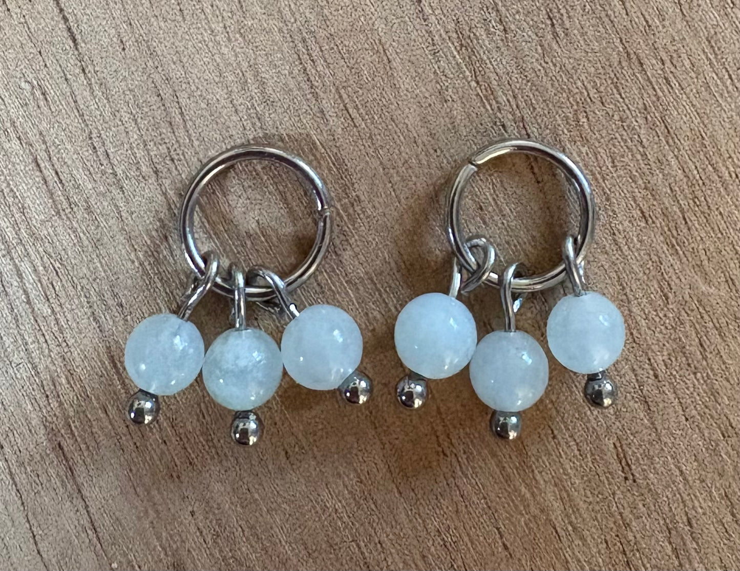 Trio Crystal Beaded Hearing Aid Charms – Pair