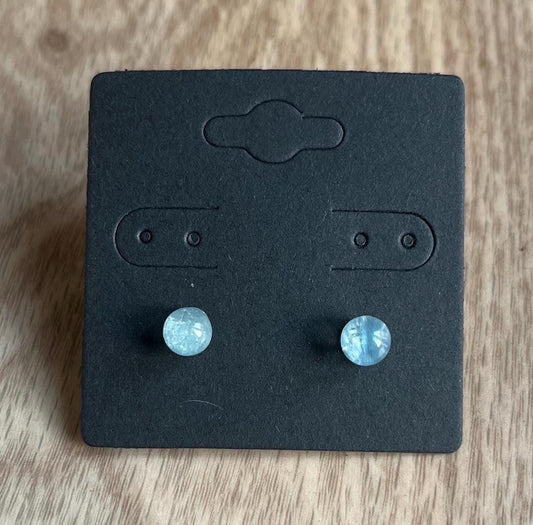 Crystal Bead Earrings with Sterling Silver Posts