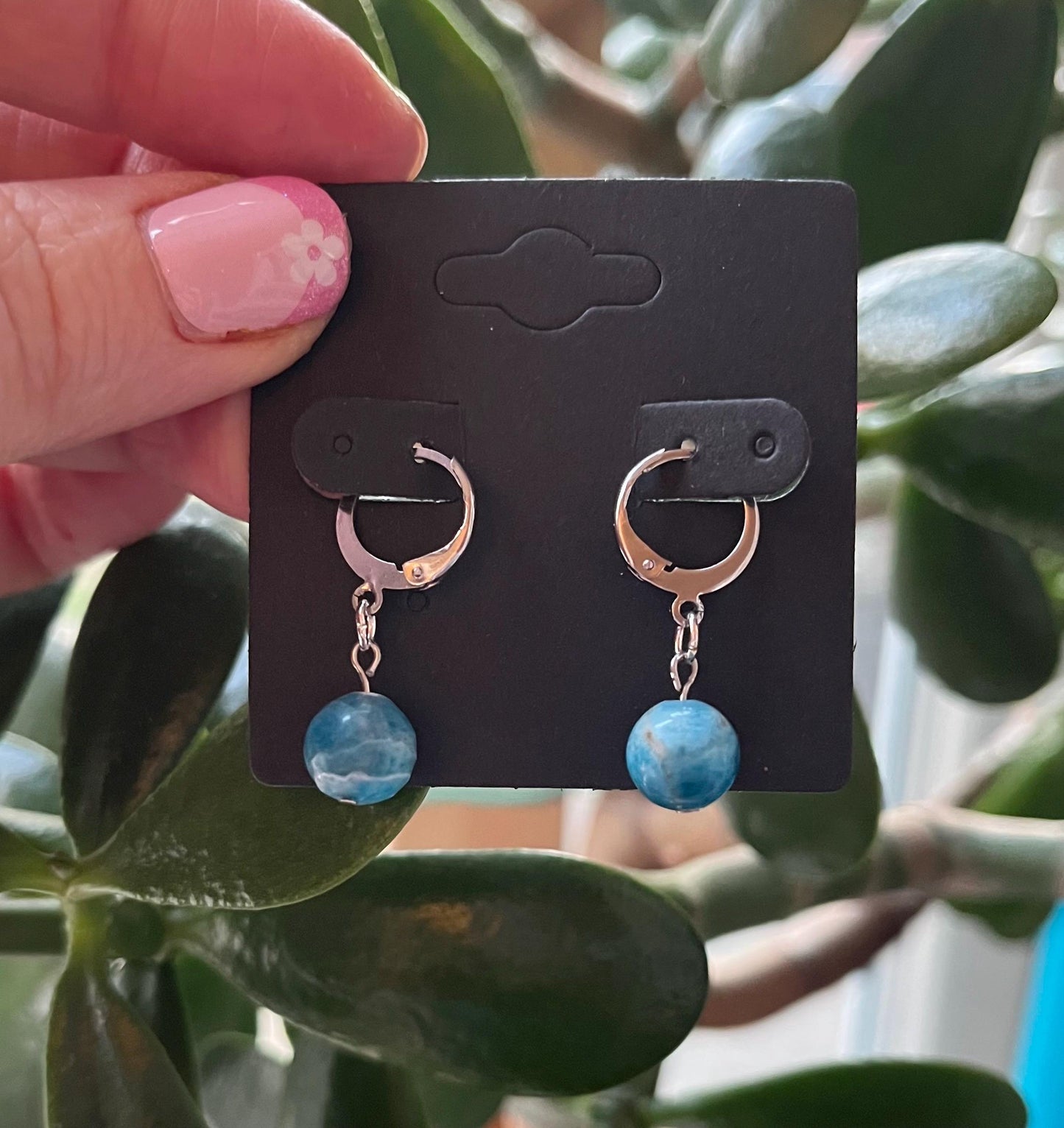 Blue Apatite Earrings