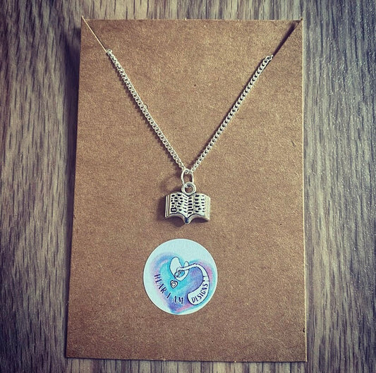 Book Charm Necklace