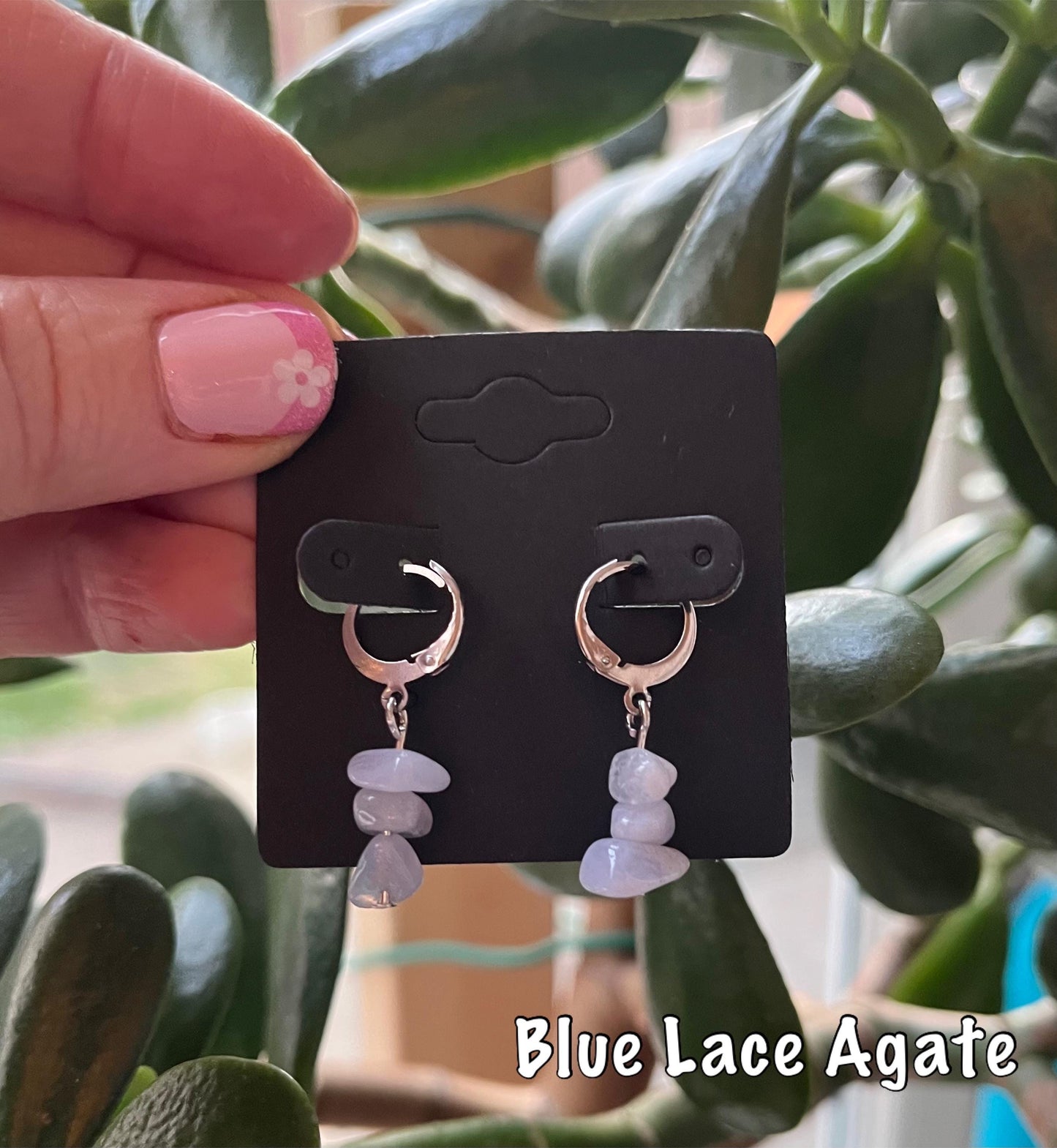 Crystal Chip Dangle Earrings