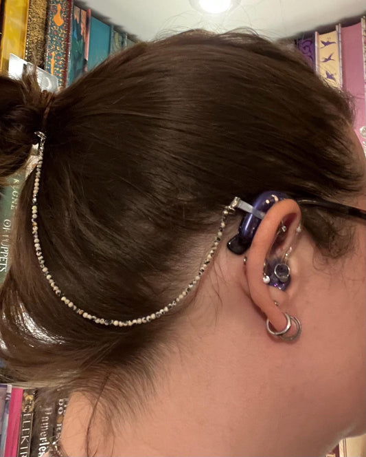 Crystal Beaded Hearing Aid Retainers