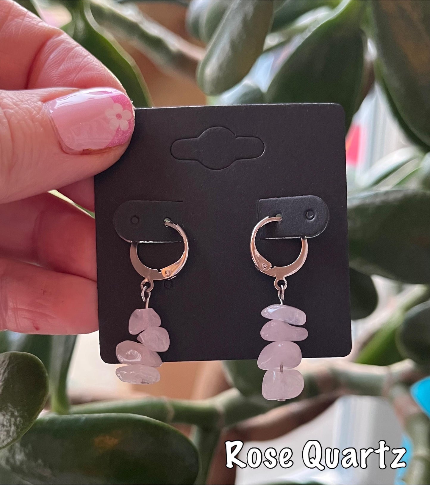 Crystal Chip Dangle Earrings